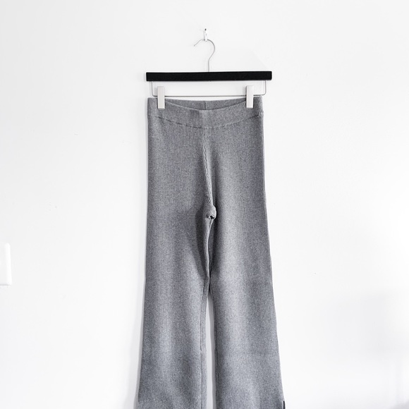 Good American Palazzo Side Slit Pants Grey Size 1 - Picture 4 of 10